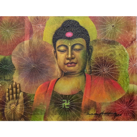 Tranh lá sen 08 Tranh lá sen 08