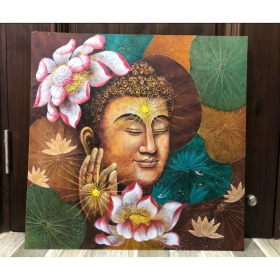 Tranh lá sen 10 Tranh lá sen 10