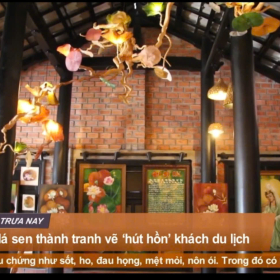 Góc nhìn trưa nay | Biến lá sen thành tranh vẽ ‘hút hồn’ khách du lịch